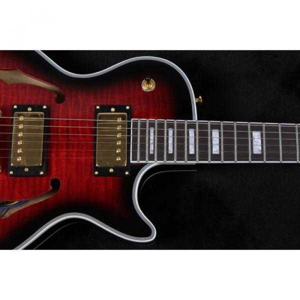 Custom Shop LP Fhole Black Burst Electric Guitar 4 Pcs Pickugard
