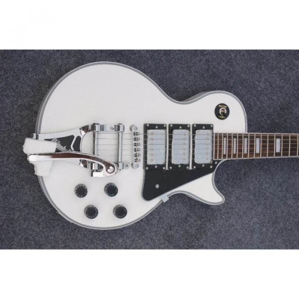 Custom Shop LP 3 Pickups White Bigsby Electric Guitar