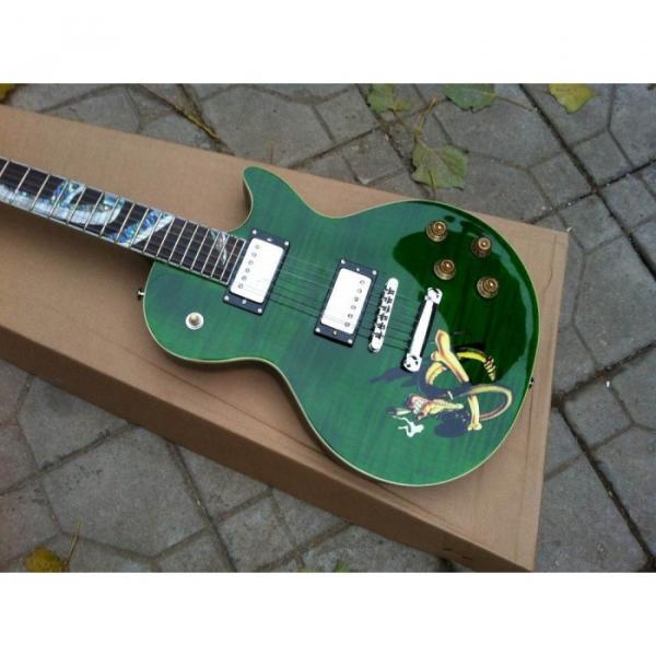 Custom Shop Green Abalone Snakepit Slash  Inlay Fretboard Electric Guitar