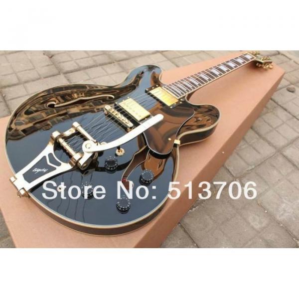 Custom Shop ES335 Black LP Electric Guitar