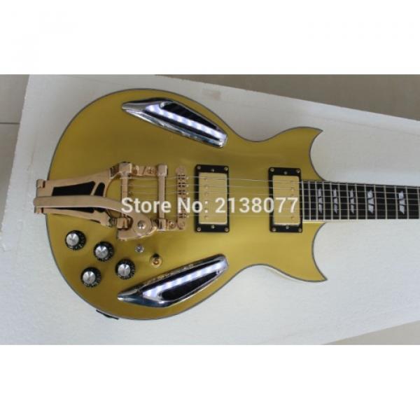 Custom Shop ES 335 Bigbys Gold LED Jazz Electric Guitar