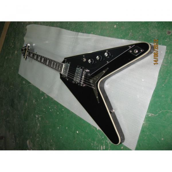 Custom Shop Black guitarra Flying V Electric Guitar
