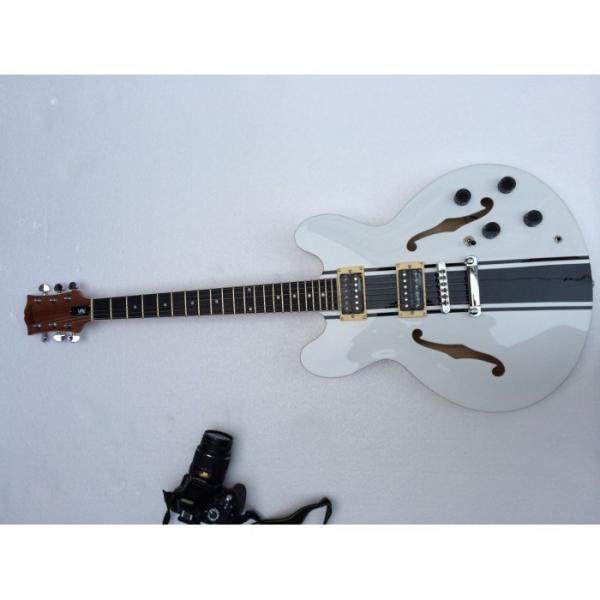 Custom Shop AVA Tom Delonge ES-333 White Electric Guitar