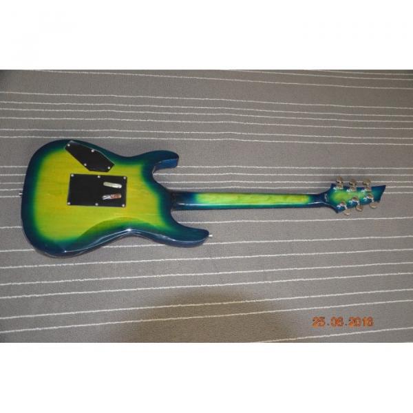 Custom Schecter Hell Raiser Diamond Green Quilted Electric Guitar