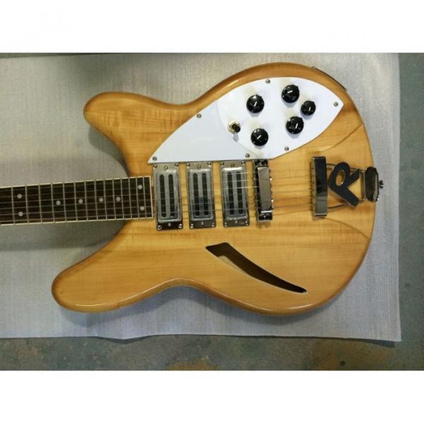 Custom Natural Rickenbacker 370 3 Pickups Electric Guitar