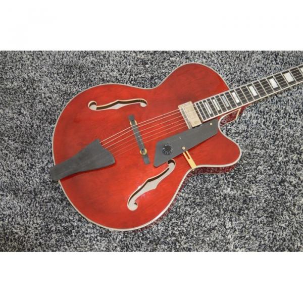 Custom L5 Jazz CES Archtop Semi Hollow Electric Guitar Wine Red
