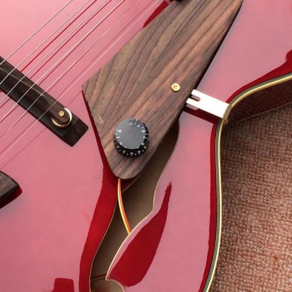 Custom L5 Jazz CES Archtop Semi Hollow Electric Guitar Burgundy