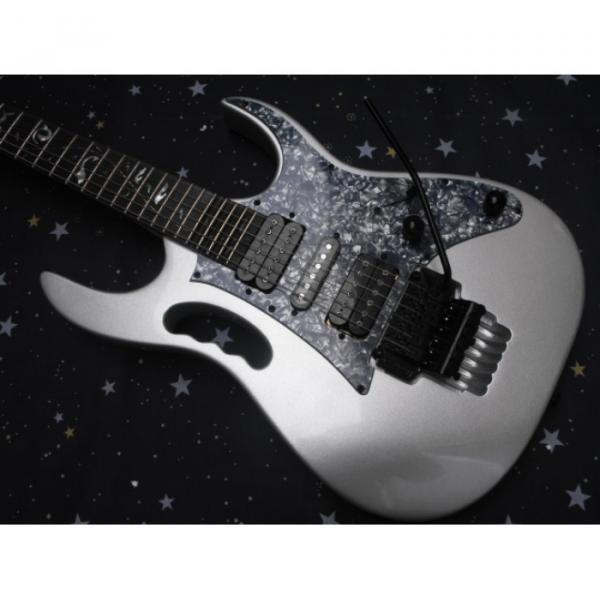 Custom Ibanez Silver Jem7v Electric Guitar