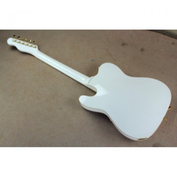 Custom Fhole Telecaster Tremolo White Electric Guitar