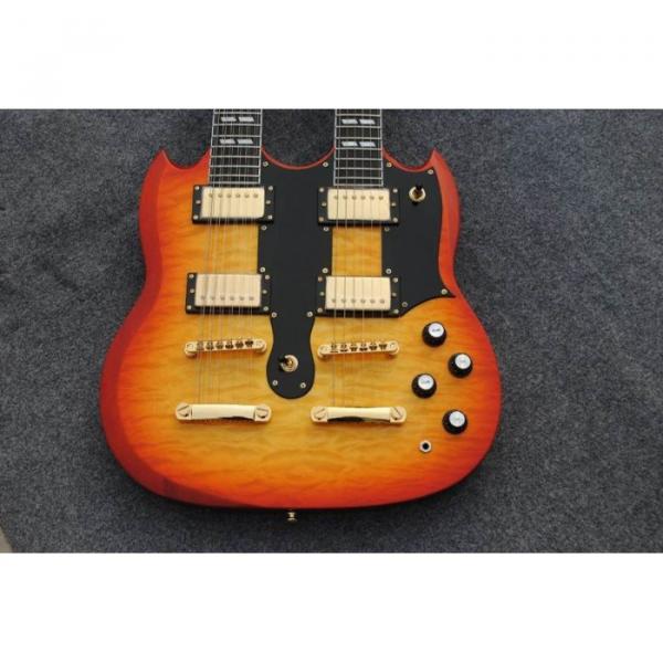 Custom Don Felder EDS 1275 SG Sunburst Double Neck Black Electric Guitar