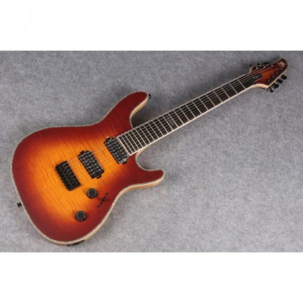 Custom Built Mayones Regius 7 String Electric Guitar Iced Burst