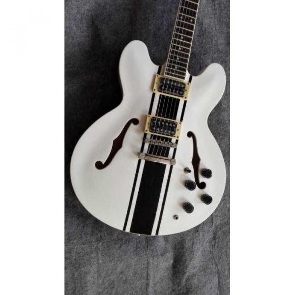 Custom Build Tom Delonge ES333 White Electric Guitar