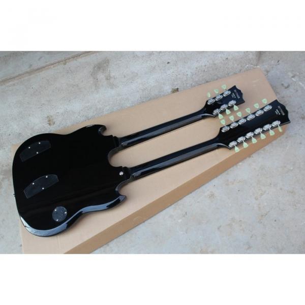 Custom Black Don Felder EDS 1275 SG Double Neck Electric Guitar Jimmy Page