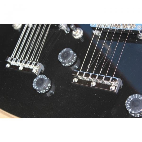Custom Black Don Felder EDS 1275 SG Double Neck Electric Guitar Jimmy Page