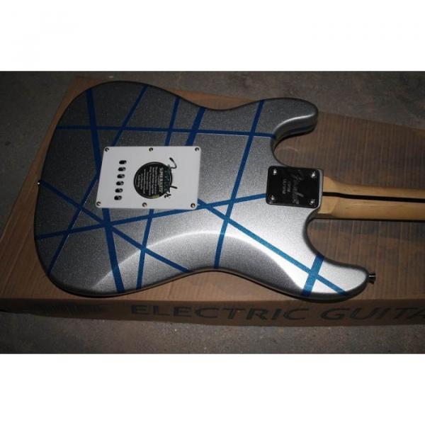 Custom American Silver Stripe Gray Stratocaster Electric Guitar