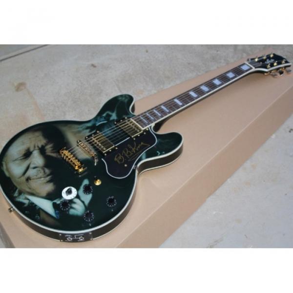 Custom BB King Lucille Printed Black Electric Guitar