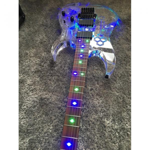 Custom Acrylic Multi Color Led Light Electric Guitar Sculpture Design