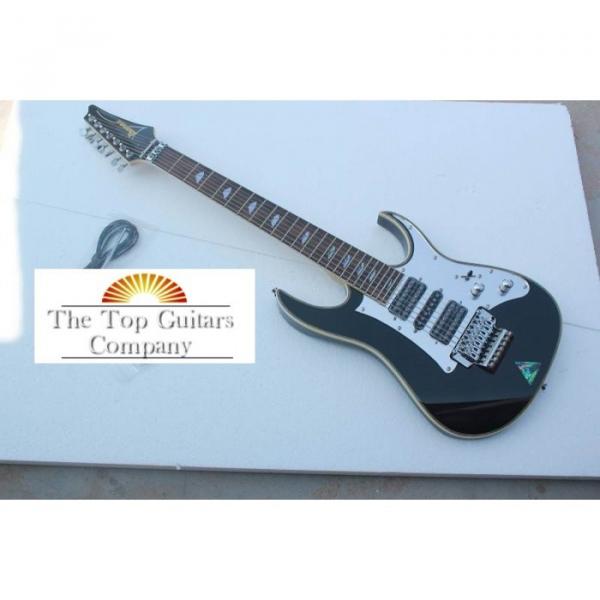 Custom 7 Strings Ibanez Jet Black Jem Electric Guitar