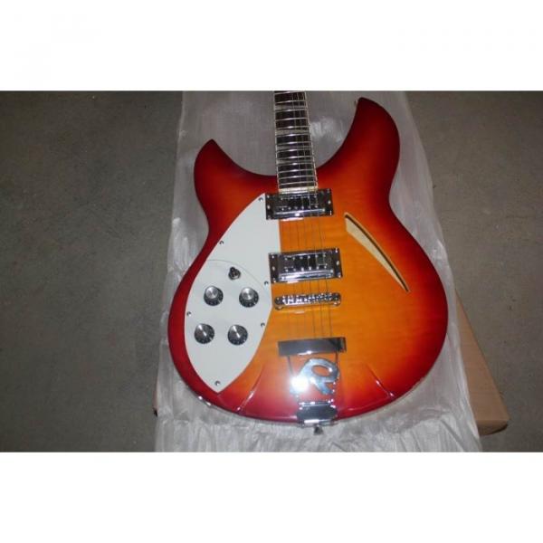 Custom Shop Rickenbacker 330 Left Handed Quilted Fireglo Guitar