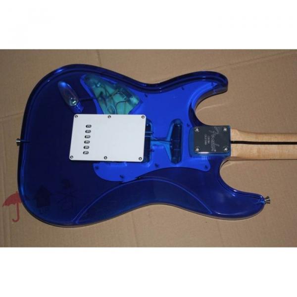 Crystal Blue Acrylic Stratocaster Electric Guitar