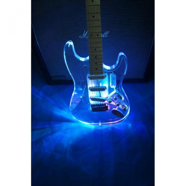 Crystal Multi Colored Plexiglass Led Acrylic Stratocaster Electric Guitar