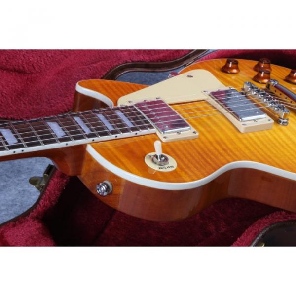 Custom Yellow Burst Maple Top Electric Guitar