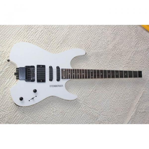 Custom Shop White Steinberger 24 Fret No Headstock Electric Guitar