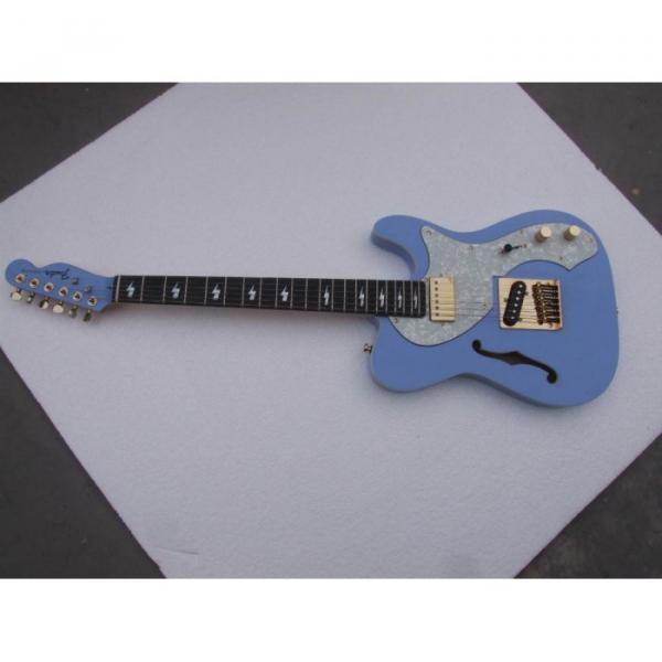 Custom Shop Telecaster Fhole Lake Placid Blue Electric Guitar Thinline