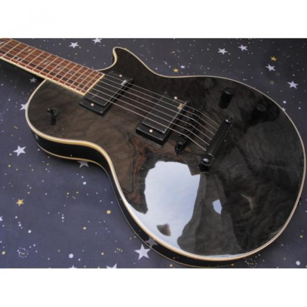 Custom Shop Quilted Maple Top Black Gray Epi LP Electric Guitar