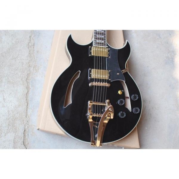 Custom Shop ES Black Semi Hollow LP Electric Guitar Bigsby Johnny A