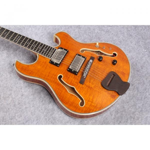 Custom Shop Amber Finish Tiger Maple Top Languedoc Electric Guitar