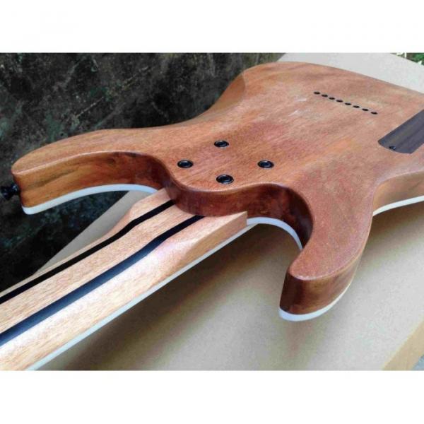 Custom Shop 8 String Natural Wood Burl Pattern Electric Guitar