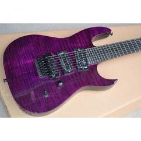 Custom Shop 7 String Purple Flame Maple Top Electric Guitar