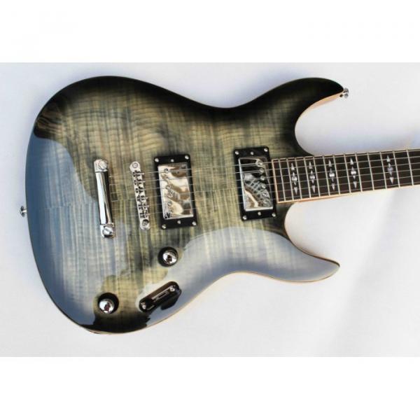 Custom Shop 6 String Tiger Maple Gray Top Framus Electric Guitar