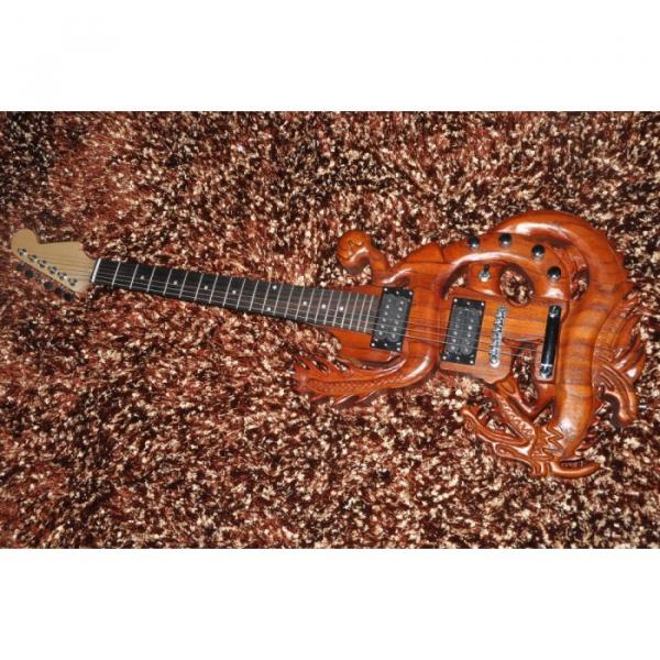 Custom Shop 6 String Dragon Electric Guitar Carvings