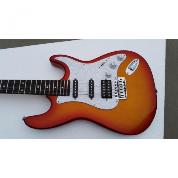Custom Orford Cedar Stratocaster Cherry Sunburst Electric Guitar