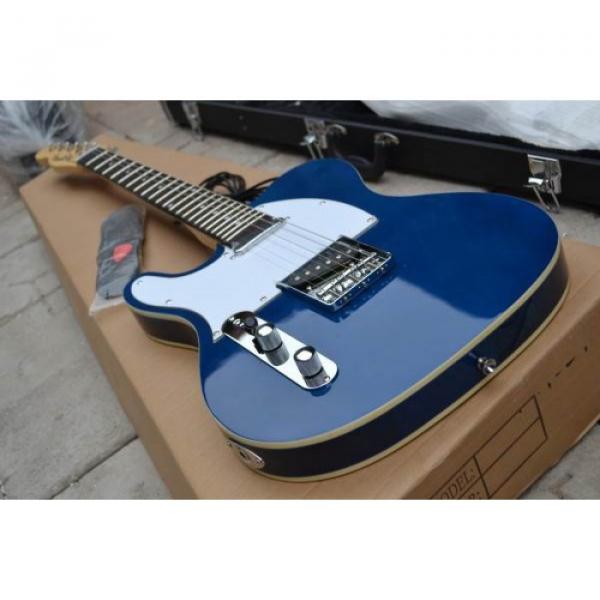Custom Fender Left Handed Telecaster Blue Electric Guitar Bigsby Tremolo Option