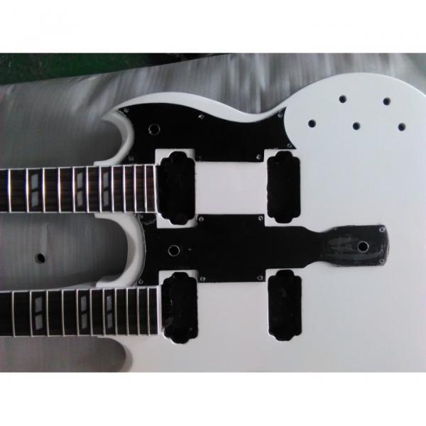 Custom Unfinished Don Felder EDS 1275 SG Double Neck Arctic White With Pickguard Guitar