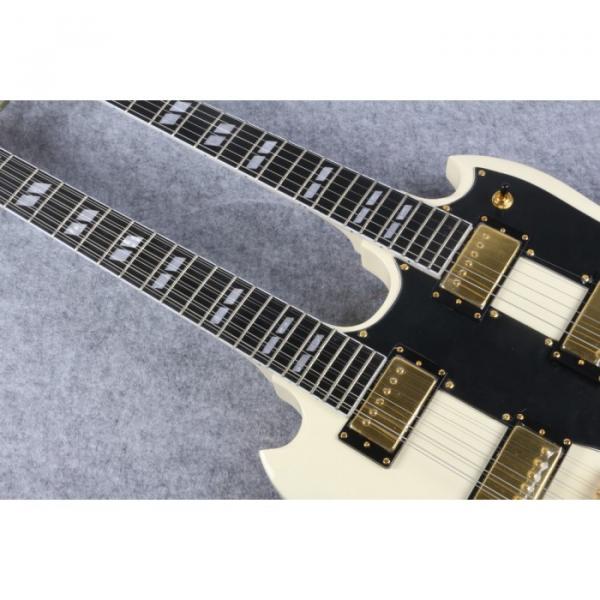 Custom Shop Jimmy Page Design SG White EDS 1275 Double Neck Guitar