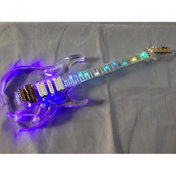 Project Acrylic Body and Neck Ibanez Jem Steve Vai Guitar Led Lights