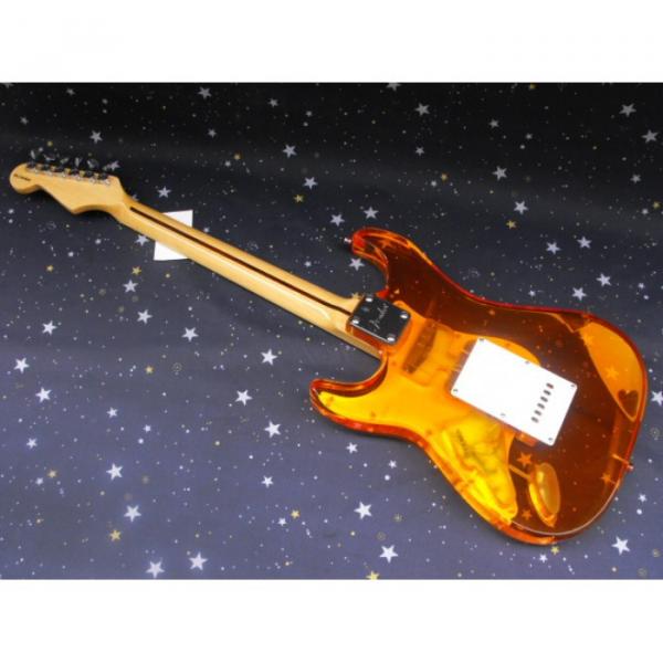 Plexiglas Lucite Fender Acrylic Orange Stratocaster Guitar