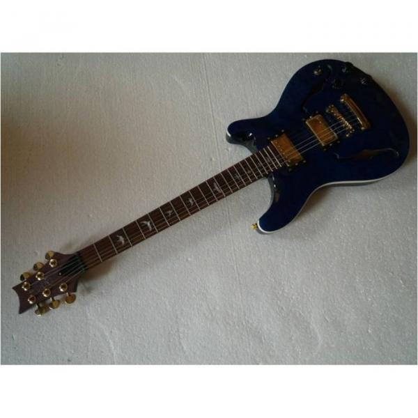 Custom Paul Reed Smith Blue Hollow Body Guitar