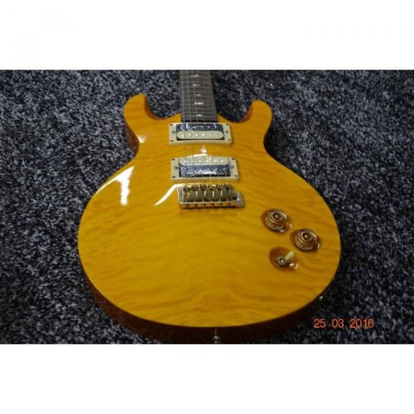 Custom 24 Frets Paul Reed Smith Yellow Santana Flame Maple Top Guitar