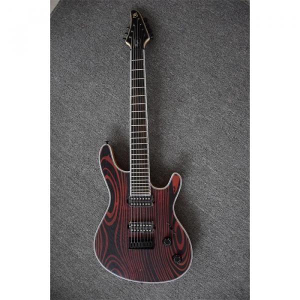 Custom Built Setius GTM 7 Gothic Figured Red and Black Ash Top Mayones Guitar Japan Parts Katatonia