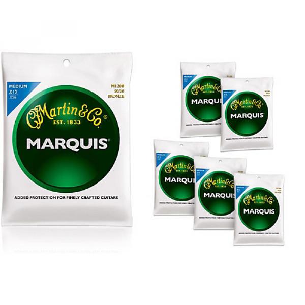 Martin M1200 Marquis 80/20 Bronze Medium Acoustic Strings 6 Pack