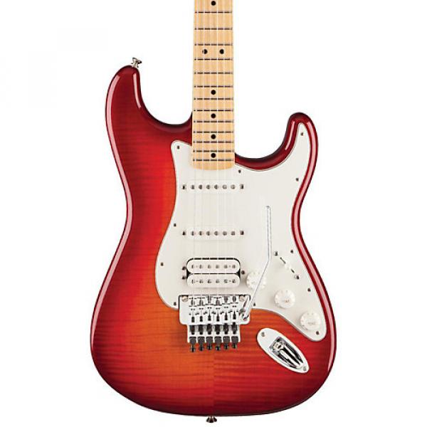 Fender Standard Stratocaster HSS Plus Top with Locking Tremolo, Maple Fingerboard Aged Cherry Sunburst Maple Fingerboard