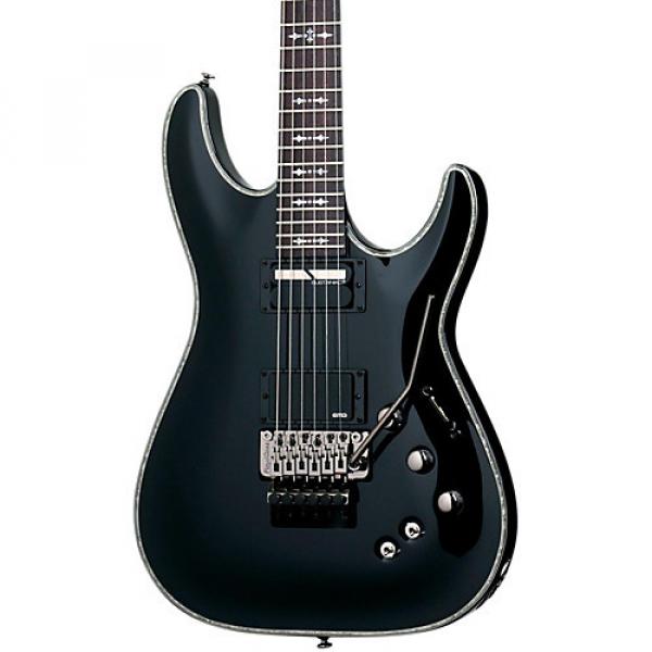 Schecter Guitar Research Hellraiser C-1 with Floyd Rose Sustainiac Electric Guitar Black
