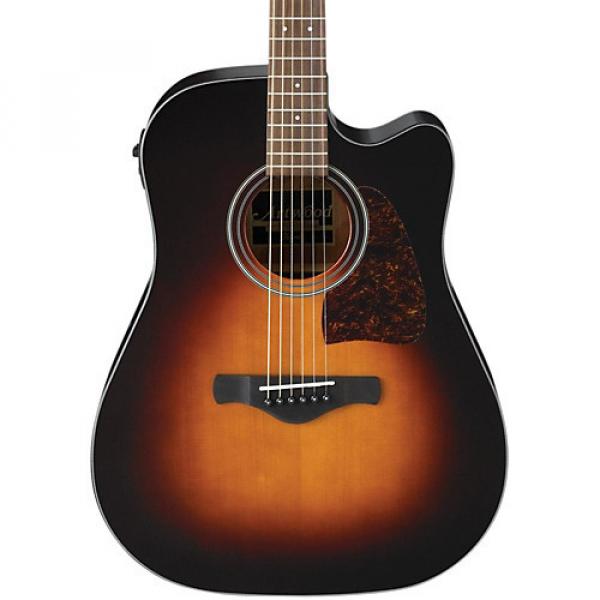 Ibanez AW400C Artwood Solid Top Dreadnought Acoustic-Electric Guitar Brown Sunburst