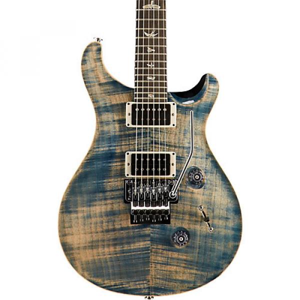 PRS Floyd Custom 24 Carved Flame Maple Top with Nickel Hardware Solid Body Electric Guitar Faded Whale Blue