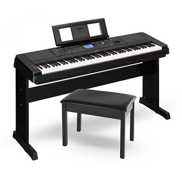 Yamaha DGX660 88-Key Portable Grand Piano Black with Bench